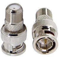 5PCS BNC Male to F-Type Female Jack Coax Adapter for CCTV Camera RG59/RG6 Coax Cable 75 Ohm Low Loss Connectors