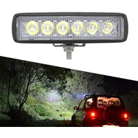 {YY30} 1 Pc 12V 18W 6000K Bright Work Light Car LED Light Bar IP67 Waterproof Flood Spot White Off Road Head Light Driving Lamp