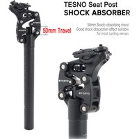 AliExpress TESNO MTB Bicycle Seatpost 27.2/30.9/31.6mm with Shock Absorber 350mm Suspension Four Link Bike Saddle Tube for Enhanced Riding