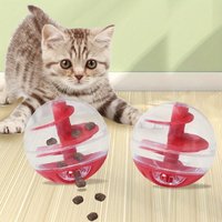 Cat Slow Feeder Toy Treat Dispensing Ball Interactive Food Puzzle Toy for Cats Kittens Pet Entertainment Toy No Battery Required