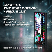 119 Keys PBT Keycaps, Graffiti Street Art Style, Dye-Sublimation Non-fading, for Gamer Mechanical Keyboard OEM