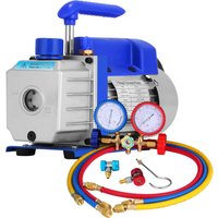 SucceBuy 1,8 CFM – 4,8 CFM Kältemittel-Vakuumpumpen-Sets HVAC 1/3 PS 1/4 PS mit Verteilermanometer für Haushaltsklimaanlagen