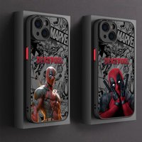 Deadpool Marvel Cool Phone Case For iPhone 17 16 15 Pro Max Case 14 13 12 11 Pro Max 16e 17e Air XS XR X 7 Plus Shockproof Cover