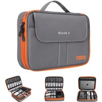 Double Layers Large Capacity Travel Electronic Accessories Organizer Bag, Travel Gadget Carry Case, Fit for iPad,iPhone,Cables