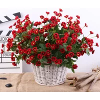 Artificial Silk Rose for Garden Decoration, Fake Bouquet, 15 Heads, Artificial Flowers, Christmas, Wedding, Home, Outdoor, 3Pcs