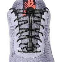NEW 1Pair Elastic No Tie Shoe Laces Stretching Lock Lazy Laces Shoelaces for Sneaker Quick Rubber Shoelace Round Shoestrings