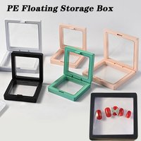 5pcs Transparent PE Film False Nails Storage Box Floating Display Plastic Case 7-8.8cm Portable Jewelry Earrings Packing Boxes
