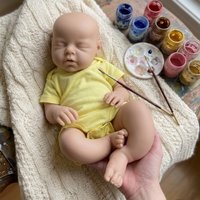 50CM Open Mouth Reborn Baby Dolls Girl/Boy Painted/Unpainted Full Soft Solid Silicone Dolls For Gift Bebê Reborn De Silicone