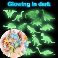 13/26/39pcs Mini Glow in Dark Dinosaur Model Toys for Boys Kids Birthday Party Favor Gift Cupcake Topper Classroom Prize