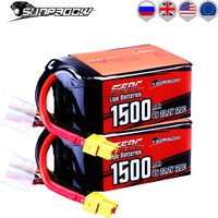 Sunpadow 22.2V 6S Lipo Battery for 1500mAh 120C XT60 Plug with RC Hobby 2pcs