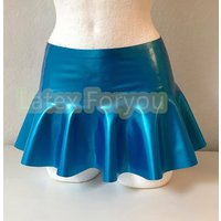 New Latex 100% Rubber Woman Mini Skirt Mimi Skating Skirt Sexy Skirt Plus Size