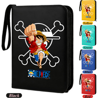 400pcs Anime ONE PIECE Zipper Card Album Book Collection Card Storage Folder Hold Zoro Luffy Game Cards Binder Holder Protector