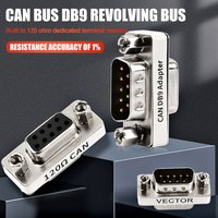 DB9 9-pin Serial Male to Female Plug Port CAN Bus Adapter Head DB9 Male Female With Built-in 120 ohm Terminal Resistor Connector
