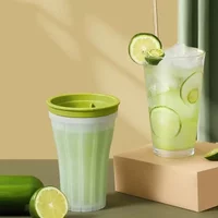 TPE Smoothie Cup Pinch Cup Homemade Crushed Ice Slush Squeeze Cup Diy Cold Beverage Home Kitchen Accessories Make