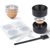 Reusable Nespresso Vertuo Capsule Kit for VertuoLine Capsules with Aluminum Foils Seals Fit for Nespresso Vertuoline Pods Filter