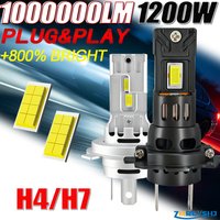 H7 LED Bulbs H4 Car Headlight CANBUS 1 : 1 Halogen Super Bright Auto Headlamp High Power 6000K Spotlight Fog Lights Plug&Play12V