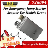 New 726094 3.7V 3150mAh 90C Battery Power Cell for Emergency Jump Starter Scooter Toy Models Drone
