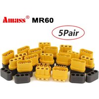 5Pair Amass MR60 Connector Plug Female Male Connector 3.5 Bullet Connector for RC Model Motor ESC Connection