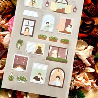 Korean Import Brand Suatelier Window Tiny Moments Paper Stickers Cute Scrapbooking Diy Journaling Diary Decor Stationery Sticker