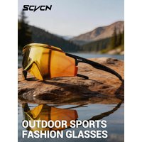AliExpress NONE SCVCN Hawk Beak One-Piece MTB Cycling Racing Sunglasses UV400 Outdoor Sports Bike Goggles For Men Women Camping Hiking equipment