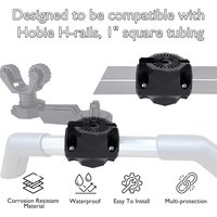 2PCS Kayak Rail Adapter Compatible with Hobie H-Rail & MightyMount Duo Fishing Accessory Mount