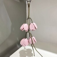 New Beautiful Pink Flower Bag Charm For Women Bag Pendant Fashion Durable Exquisite Workmanship Bag Decoration Bag Accessories