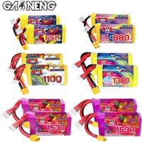 2Pcs GNB 2S 3S 4S 6S 8S 160C Rechargeable Lipo Battery 650/880/1100/1300/1400/1530/1630mAh for FPV Drone Airplane RC Parts Hobby