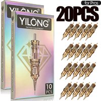 YILONG 20Pcs Tattoo Cartridge Needles Disposable Sterilized RL/RS/RM/M1 Permanent Makeup Suitable For Tattoo Machines
