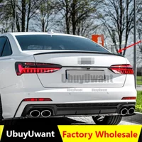 S STYLE ABS / CARBON FIBER REAR TAIL WING TRUNK LIP SPOILER FOR Audi A6 S6 SLINE RS6 C8 2019 2020 2021