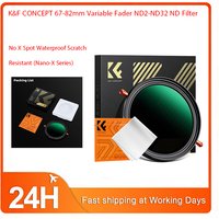 K&F CONCEPT 67-82mm Variable Fader ND2-ND32 ND Filter and CPL Circular Polarizing Filter 2 in 1 for Camera Lens