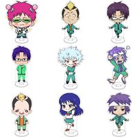 10CM Anime The Disastrous Life of SaikiK Figure Stand Model Saiki Kusuo/Nendou Riki Cute Desk Decor Standing Sign Gifts