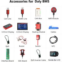 Zubehör für 100 Balance Daly BMS Bluetooth WIFI Modul Touchscreen LCD Displayer UART RS485 Heizmodul GPS Can Adapter