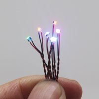 5X Wired 20cm 0805 SMD Led Lamp Plus 3V 2P FOR Model Scenes Planes Ships Car Toys Lighting Diorama Gunda Robots Scene sand table