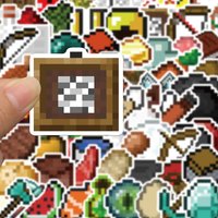 70Pcs Pixels Game Cartoon Stickers Mobile Phone Case Luggage Skateboard DIY Decorative Waterproof For Kids Toy
