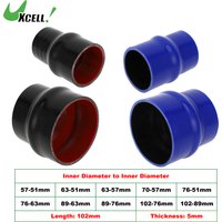 UXCELL 57-51mm 63-51mm 63-57mm 76-63mm 89-63mm 89-76mm 102-76mm ID 102mm Length Silicone Hump Hose Coolant Hose with Clamps