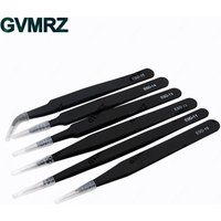6PCS Tweezers Set ESD-10 ESD-11 ESD-12 ESD-13 ESD-14 ESD-15 Anti-static for Electronics Repair Precision Assembly & DIY Projects