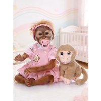 Realistic Reborn Monkey Dolls Girl 20 inch Soft Silicone Vinyl Looks Real Baby Newborn with Toys Accessories