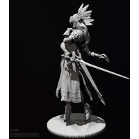 Resin White Model 38mm 50mm 75mm Fencing Girl Collectible Statues Toy Parts Static Figure Other Overseas Origin for Adults