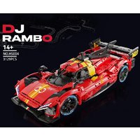1:8 LeMan Auto Drift Racing Car Building Blocks Set Technik Speed Red Supercar Sports Vehicle Model Kit Toys Boy Gifts 3129PCS
