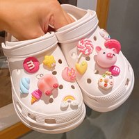 Cute Little Pig Hole Shoe Charms Accessories Shoe Buckle Lovely Little Yellow Duck Shoes Flower DIY Shoes Decorations