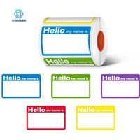 SINMARK Name Stickers 210pcs/roll Hello My Name Is Labels for Office Meeting School Home Decor Art DIY Ornament Decoration Tags
