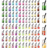10pcs Mixed Boba Milk Tea Charms Mini Bottle Resin Fruit Juice Pendants For DIY Jewelry Making Craft Earring Keychain