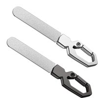 New Creative Portable Nail File With Keychain, Double-sided Nail File, Stainless Steel Nail File Nail Polishing File Strip