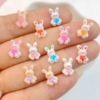 50Pcs New Mixed Nail Art Resin Lovely Rabbits Designer Charms Rhinestones DIY Craft For Nail 3D Decorations