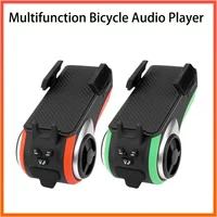 Bike Computer 5 in 1 Phone Holder Multifunction USB Rechargeable Bicycle Bluetooth Audio Player Bell Light Bike Accessory
