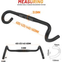UNO FL12 guidon de vélo de gravier 31.8x4 0/420/440/460mm barre de chute extérieure poignée de vélo ultralégère barre évasée de vélo de route