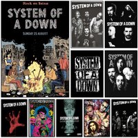 Poster Self-adhesive Art Waterproof Paper Sticker Coffee House Wall Decor SOAD Music System Of A Down-Singer Rock Music
