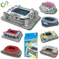 DIY Famous Soccer Stadium 3D Puzzle Set | Realistic Bernabéu & Camp Nou Replica | Gift for Kids & Fans