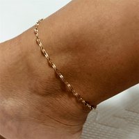 Stainless Steel Fish Lips Chain Anklet For Women Summer Beach Foot Jewelry On The Leg Minimalist Anklets Female