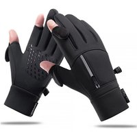 AliExpress Winter Warm Cycling Gloves Windproof Waterproof Anti Slip Touch Screen Outdoor Sport Motorcycle Running Exposed Fingers Gloves